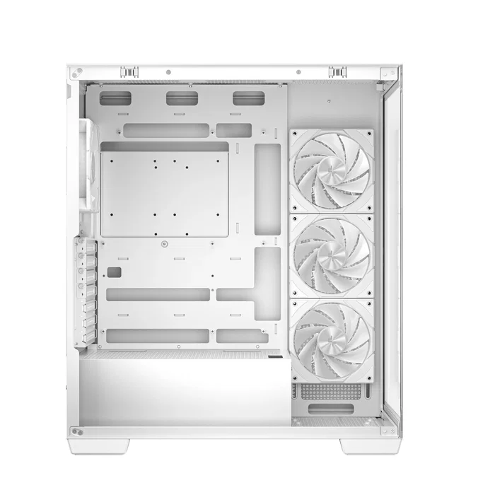 DeepCool CG580 4F WH Mid Tower - Caja para PC Gaming con Panel de Vidrio Templado, Blanco, Compatible ATX/micro-ATX/ITX, Incluye 4 Ventiladores ARGB de 120mm