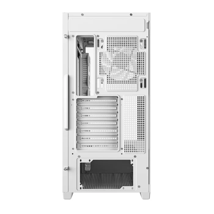 DeepCool CG580 4F WH Mid Tower - Caja para PC Gaming con Panel de Vidrio Templado, Blanco, Compatible ATX/micro-ATX/ITX, Incluye 4 Ventiladores ARGB de 120mm
