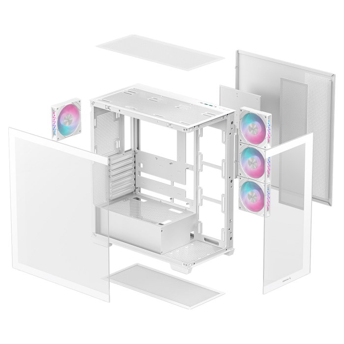 Deepcool CG580 4F White Midi Tower PC Caja Blanca ATX ITX micro ATX Juego Vidrio Templado