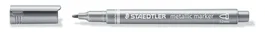 Staedtler 8323-81 Rotulador Plata, Punta Redonda, Trazo 1-2 mm, 1 Unidad - Marcador Metálico Staedtler
