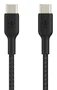 Belkin BoostCharge Cable USB-C a USB-C 2.0 con Power Delivery de 60W, 0.15 m, Trenzado de Nylon, Negro