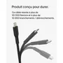 Belkin Cable USB-C a USB-C Trenzado, 0.15 m, Negro, para Carga y Datos, Rígido