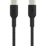 Belkin Cable USB-C a USB-C Trenzado, 0.15 m, Negro, para Carga y Datos, Rígido