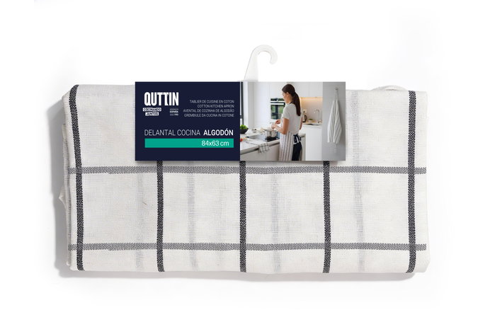 Quttin Set de 24 Delantales de Cocina de Algodón 84x63 cm