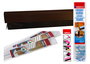 GEKO Burlete adhesivo bajo puerta aluminio flex cepillo 1m x 42mm nogal