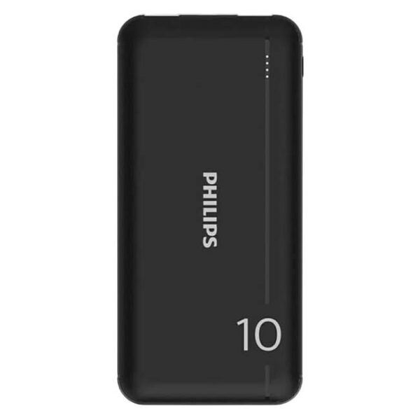 Philips Power Bank 10000 mAh - Batería Externa Portátil, Carga Rápida con 2 Puertos USB para Móvil, Tablet y Más