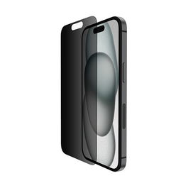 Belkin ScreenForce OVA147ZZ Protector de Pantalla de Vidrio Templado 9H Privacidad y Antimicrobiano para iPhone 15/14 Pro 6.1"