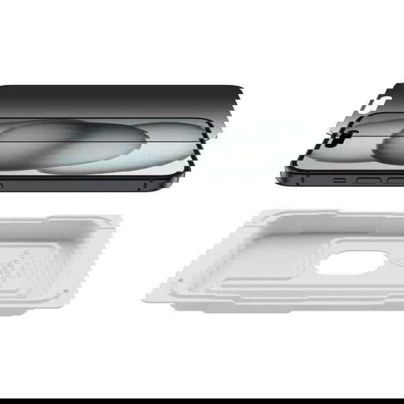 Belkin ScreenForce OVA147ZZ Protector de Pantalla de Vidrio Templado 9H Privacidad y Antimicrobiano para iPhone 15/14 Pro 6.1"