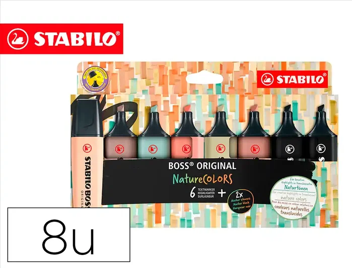 Stabilo Boss Original NatureColors Estuche de 8 Unidades Colores Surtidos