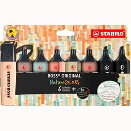 Stabilo Marcador BOSS Original Naturecolors Estuche 6+2 Unidades Colores Surtidos