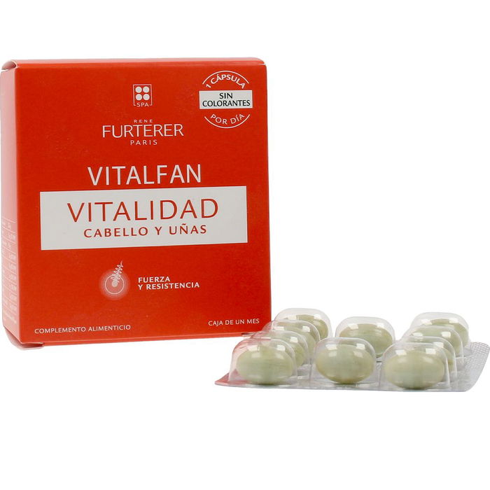 Rene Furterer VitalFAN Vitalidad Cabello y Uñas Cápsulas Anticaída 30 Unidades