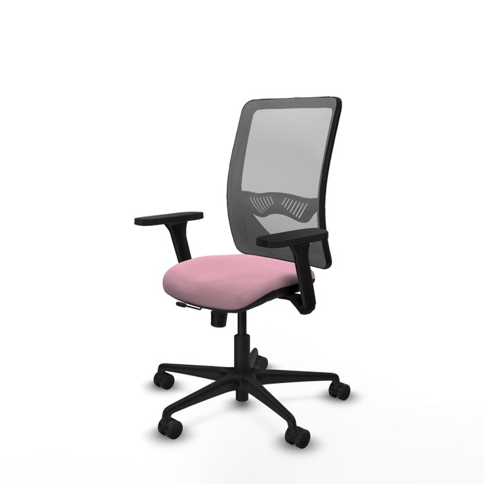 PIQUERAS Y CRESPO Silla de oficina Zulema Rosa y Gris con Mecanismo Sincro/Traslack