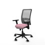 PIQUERAS Y CRESPO Silla de oficina Zulema Rosa y Gris con Mecanismo Sincro/Traslack