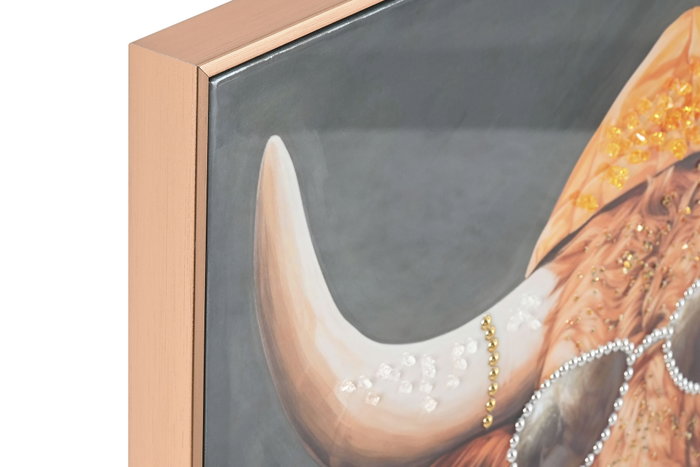 DKD Home Decor Cuadro Lienzo MDF 82x82x4,5 cm Vaca Abrigo Surtido de 2