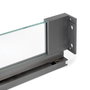 Emuca Cajón exterior Vertex 40kg con lateral de vidrio de altura 93mm, profundidad 450mm, Acero y Aluminio y Cristal, Gris antracita