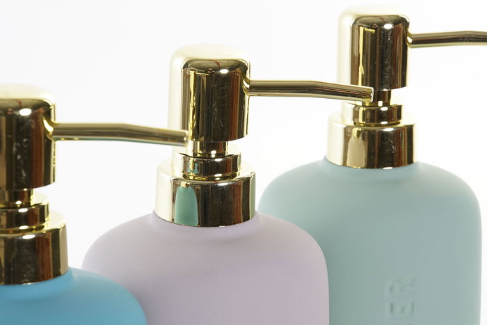 Dosificador Glam DKD Home Decor Verde Menta Turquesa 7 x 18 x 9 cm (6 Unidades)