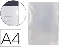 Q-connect Carpeta Dossier Uñero Plástico DIN A4 120 Micras Transparente Bolsa 10 Unidades