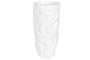 DKD Home Decor Macetero de Fibra de Vidrio Ondas Lacado Blanco 35x35x71 cm