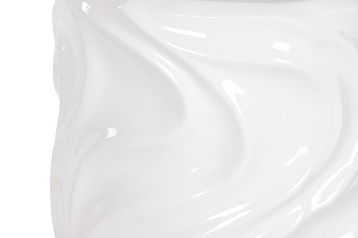 DKD Home Decor Macetero de Fibra de Vidrio Ondas Lacado Blanco 35x35x71 cm DKD Home Decor Macetero de Fibra de Vidrio Ondas Lacado Blanco 35x35x71 cm