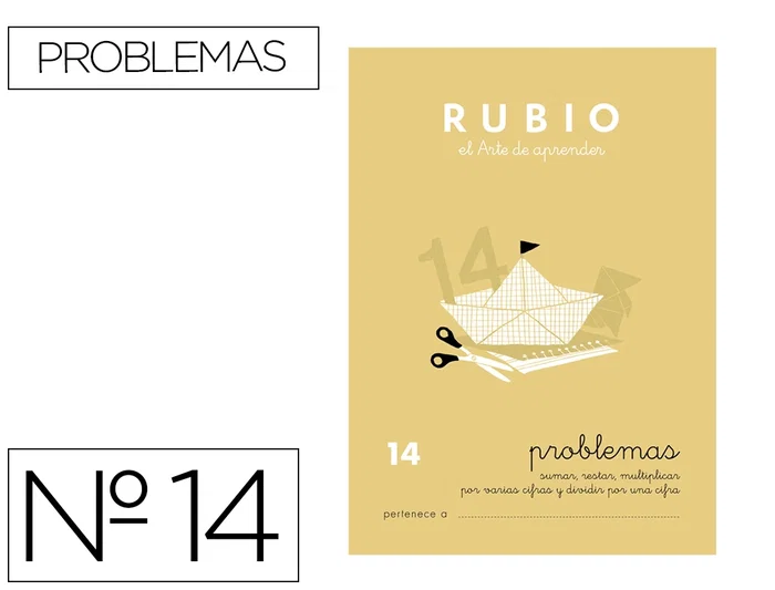 Rubio Cuaderno problemas nº 14 para el desarrollo intelectual del alumno. Complementa y potencia las enseñanzas de los centros educativos. Certificado FSC. Rubio Cuaderno problemas nº 14 para el desarrollo intelectual del alumno. Complementa y potencia las enseñanzas de los centros educativos. Certificado FSC.