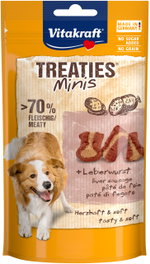Vitakraft TREATIES MINIS PATE 8x48gr Bocaditos Horneados Perro Mini 70% Carne Sin Azúcar Grain Free