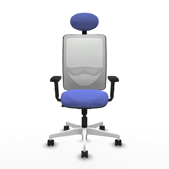 PIQUERAS Y CRESPO Silla de oficina Zulema con mecanismo Sincro, Azul claro y Blanco PIQUERAS Y CRESPO Silla de oficina Zulema con mecanismo Sincro, Azul claro y Blanco