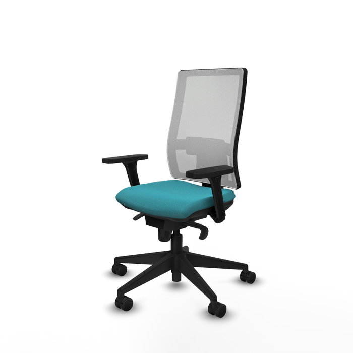 PIQUERAS Y CRESPO Silla de oficina Horna con mecanismo Sincro, Turquesa y Blanco PIQUERAS Y CRESPO Silla de oficina Horna con mecanismo Sincro, Turquesa y Blanco