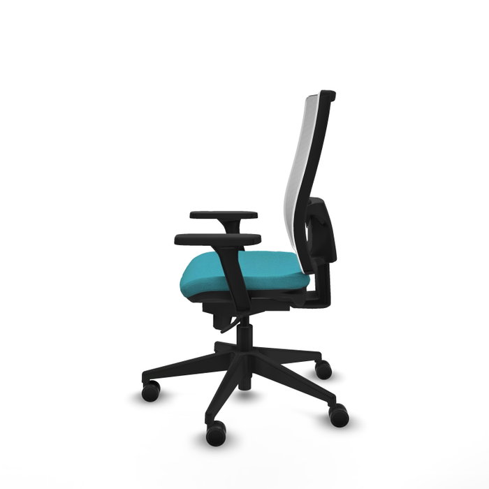 PIQUERAS Y CRESPO Silla de oficina Horna con mecanismo Sincro, Turquesa y Blanco PIQUERAS Y CRESPO Silla de oficina Horna con mecanismo Sincro, Turquesa y Blanco