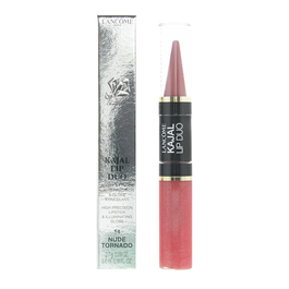 Set Duo, Lancome, Lip Kajal Duo, Lápiz labial cremoso y brillo de labios, 14, Tornado desnudo, 2.7 g