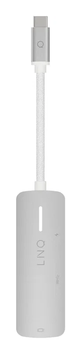 LINQ LQ49031 Adaptador Hub USB-C 3 en 1 con HDMI 2.0 4K/60Hz, USB-C PD 140W Carga Rápida y Puerto USB-A 3.2 5Gbps - Color Gris y Blanco LINQ LQ49031 Adaptador Hub USB-C 3 en 1 con HDMI 2.0 4K/60Hz, USB-C PD 140W Carga Rápida y Puerto USB-A 3.2 5Gbps - Color Gris y Blanco