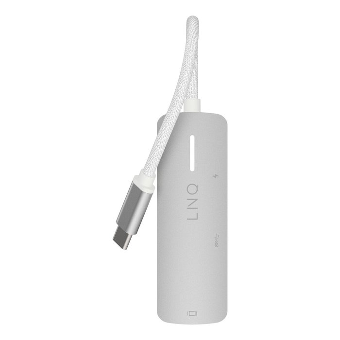 Linq Adaptador USB-C 3 puertos: 1x USB 3.2, 1x HDMI, 1x USB-C PD 140W - Gris Linq Adaptador USB-C 3 puertos: 1x USB 3.2, 1x HDMI, 1x USB-C PD 140W - Gris
