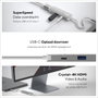 Linq Adaptador USB-C 3 puertos: 1x USB 3.2, 1x HDMI, 1x USB-C PD 140W - Gris