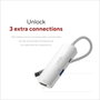 Linq Adaptador USB-C 3 puertos: 1x USB 3.2, 1x HDMI, 1x USB-C PD 140W - Gris