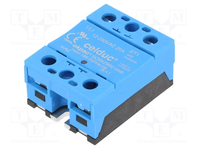 CELDUC SO9 Relé de semiconductor monofásico 25A CELDUC SO9 Relé de semiconductor monofásico 25A