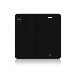 Hama 180700 Funda Folio Negra para Apple iPhone XS/X, 14.7 cm (5.8"), Poliuretano, con Soporte y Bolsillo para Tarjetas - BKFB0003