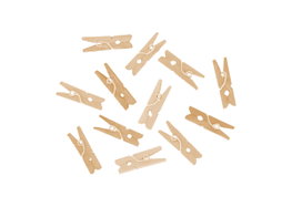 Innspiro Pinzas madera mini natural 25x3mm 45u.