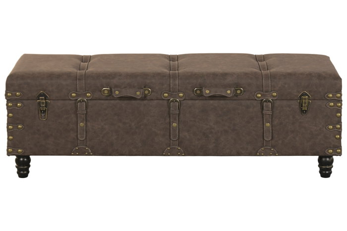 DKD Home Decor Descalzadora PU MDF Vintage Desgastado Marrón