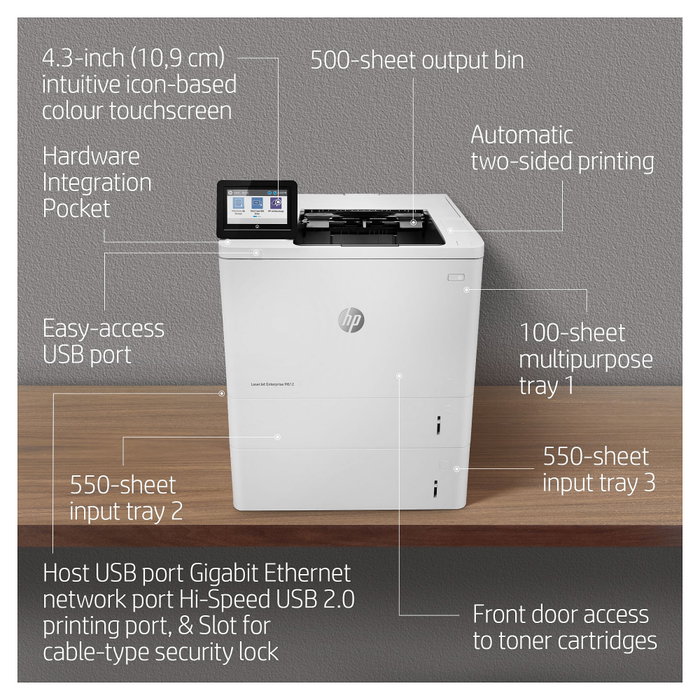 HP LaserJet Enterprise M612dn Blanco