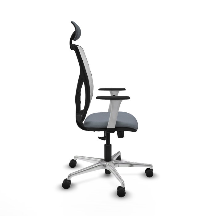 PIQUERAS Y CRESPO Silla de oficina Motilla Gris y Blanca con Mecanismo Sincro PIQUERAS Y CRESPO Silla de oficina Motilla Gris y Blanca con Mecanismo Sincro