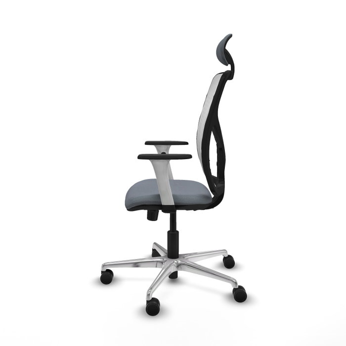 PIQUERAS Y CRESPO Silla de oficina Motilla Gris y Blanca con Mecanismo Sincro PIQUERAS Y CRESPO Silla de oficina Motilla Gris y Blanca con Mecanismo Sincro