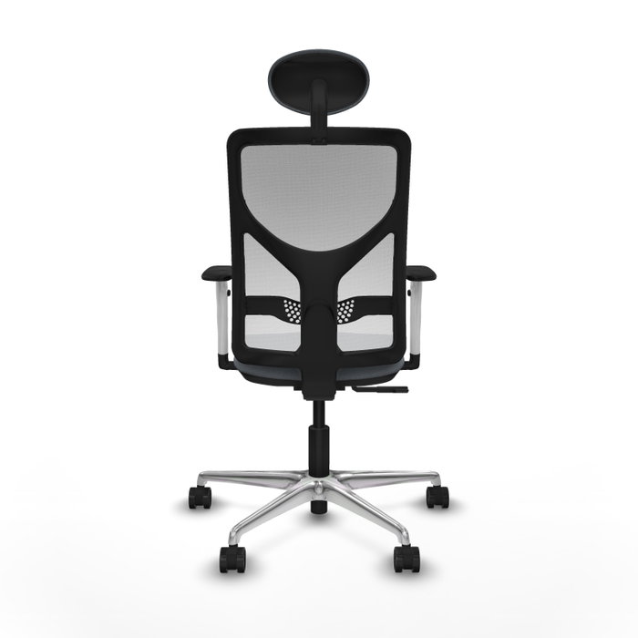 PIQUERAS Y CRESPO Silla de oficina Motilla Gris y Blanca con Mecanismo Sincro PIQUERAS Y CRESPO Silla de oficina Motilla Gris y Blanca con Mecanismo Sincro