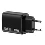 Verbatim Cargador de Pared Essentials GaN 65W 2xUSB-C 1xUSB-A Negro