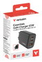 Verbatim Cargador de Pared Essentials GaN 65W 2xUSB-C 1xUSB-A Negro
