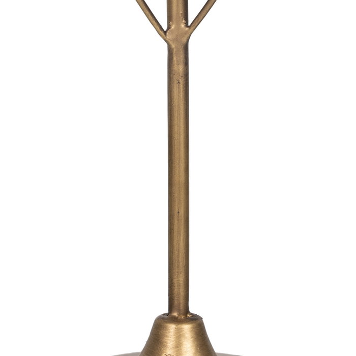 Portavelas Oro Metal Decoración 17 X 17 X 30 cm