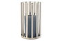 DKD Home Decor Portavelas de Acero y Cristal Cromado Plateado