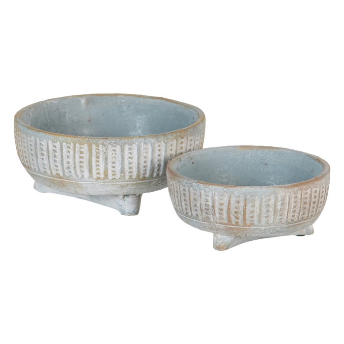 Macetero Cemento Decoración 16,50 X 16,50 X 7,50 cm (Set de 4)