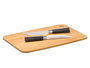 Kinvara Tabla de Cortar de Bambú con 2 Cuchillos Incluidos, Dimensiones 41.5x24 cm, Grosor 2.8 cm, Material Bambú, Color Natural (Set de 8)
