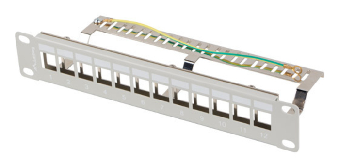 Lanberg Panel de Parcheo Ciego 12 Puertos 10 1U FTP para Módulos Keystone Gris Lanberg Panel de Parcheo Ciego 12 Puertos 10 1U FTP para Módulos Keystone Gris