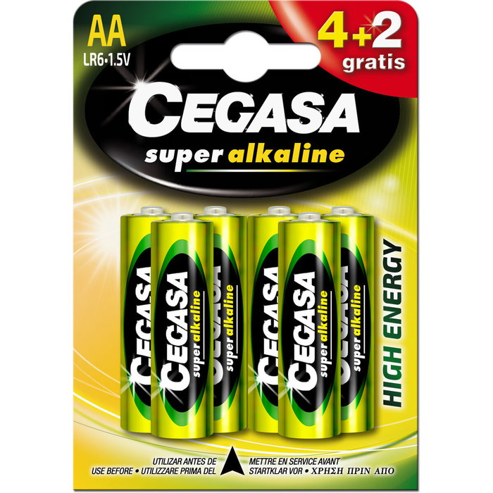 Cegasa Pilas Super Alcalina LR06 (4+2 gratis) Cegasa Pilas Super Alcalina LR06 (4+2 gratis)