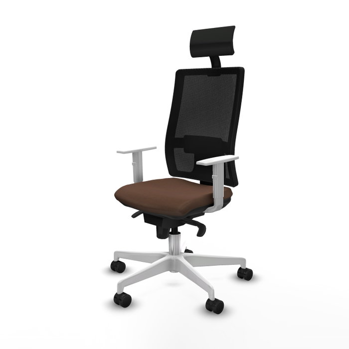 PIQUERAS Y CRESPO Silla de oficina Horna con mecanismo Sincro, Marrón oscuro y Negro PIQUERAS Y CRESPO Silla de oficina Horna con mecanismo Sincro, Marrón oscuro y Negro